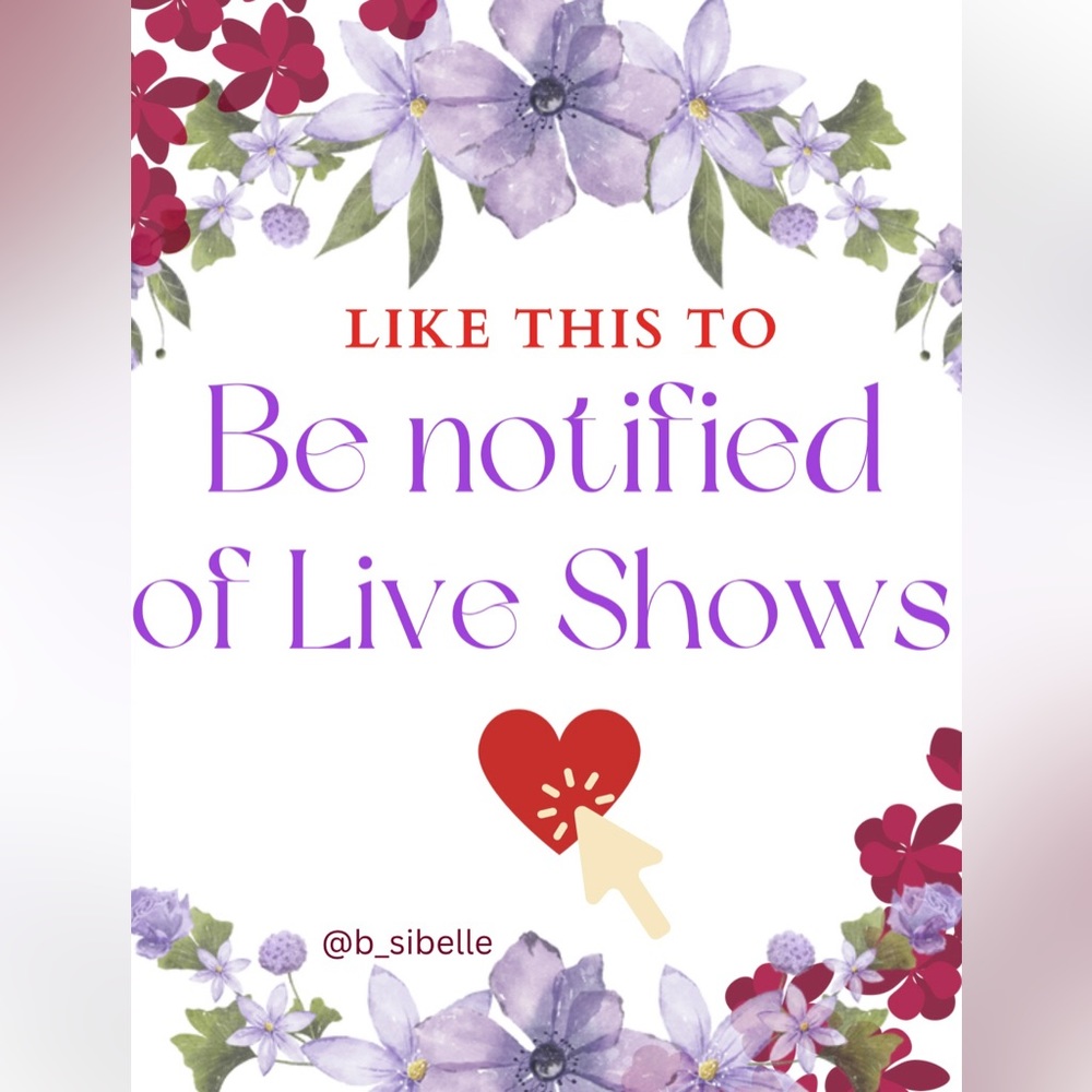 Excited to announce I’ll be doing live shows!